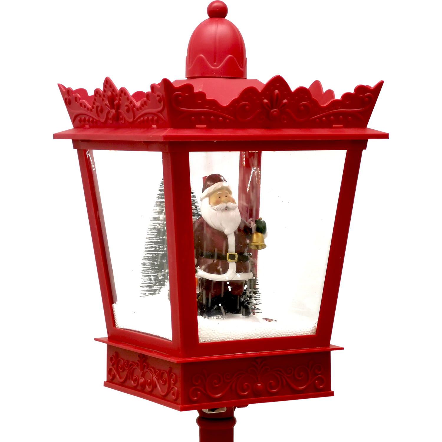 VESTIAMO CASA GRAN NATALE - Lampione Natalizio Luminoso con Effetto Neve h180 cm